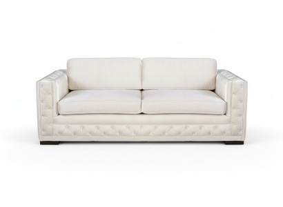 White Chesterfield Modern Design Sofa Textile Couch New Creative Furniture 3-Seater