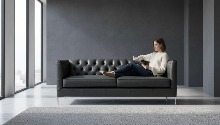 Living room furniture sofa design couches black Italian style furniture fabric