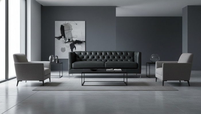 Living room furniture sofa design couches black Italian style furniture fabric