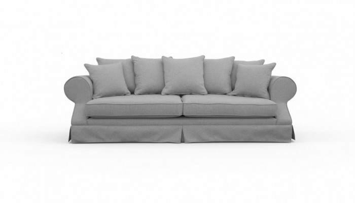 Gray three-seater sofa fabric living room design couches upholstered sofas new creative