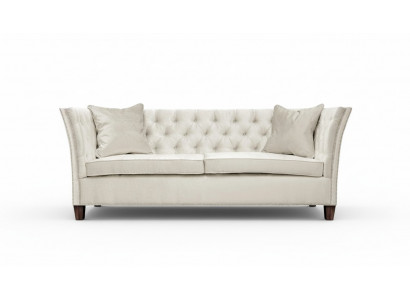 Chesterfield two-seater light gray fabric living room design upholstered sofa creative