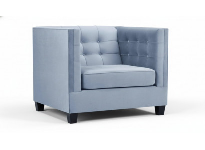 Blue Chesterfield armchair living room fabric textile creative furniture modern