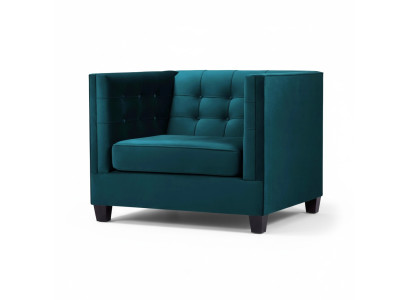 Chesterfield armchair, fabric, sea green, creative furniture, new, living room.