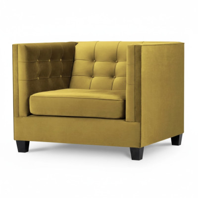 Chesterfield Armchair Textile Fabric Beige Creative Furniture New Living Room