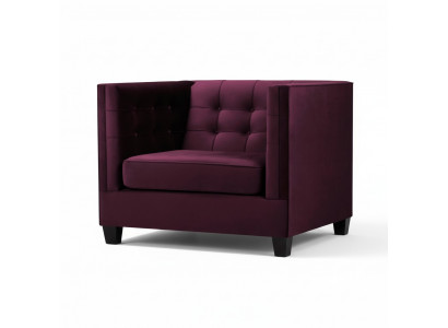 Chesterfield Armchair Textile Fabric Violet Creative Furniture New Living Room Modern