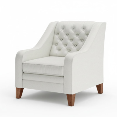Armchair Textile Fabric White Creative Furniture New Living Room Modern Chesterfield