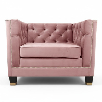 Chesterfield Armchair Textile Fabric Purple Creative Furniture New Living Room Modern