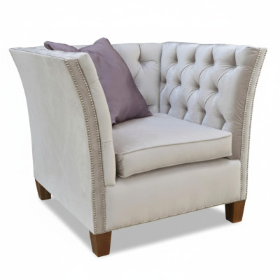 Armchair textile fabric light grey creative furniture new living room modern