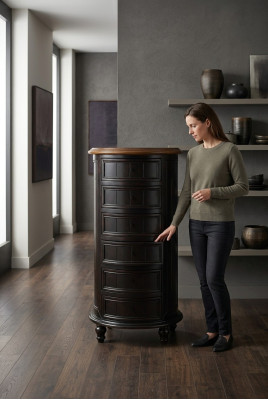 Design dresser cabinet luxury wood round dressers cabinets shelf