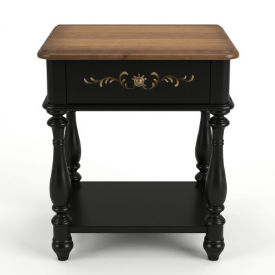 Designer nightstand console luxury nightstands side leather console wood new