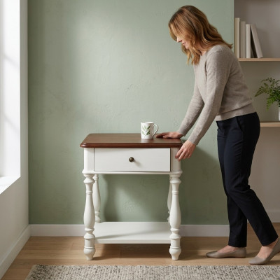 Classic wooden bedside tables bedroom country-style furniture side tables