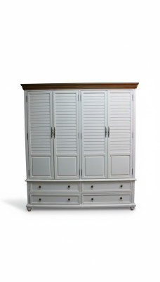 Luxury wardrobe wooden cabinet closet bedroom dressing furniture solid wood