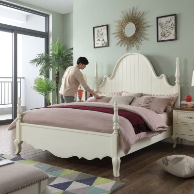 Class bedroom set 3-piece bed double bed beds 2x bedside table wood 3-piece. New