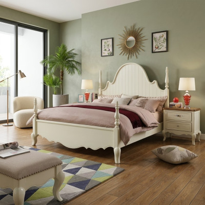 Class bedroom set 3-piece bed double bed beds 2x bedside table wood 3-piece. New