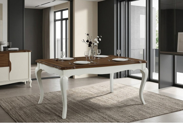 Classic dining table, real wood dining room furniture, farmhouse style tables, new.