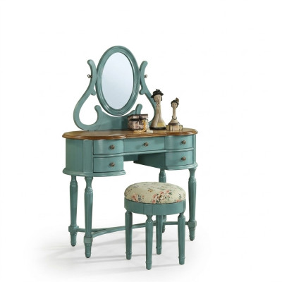Vanity stool console dressing tables desk consoles secretary mirror 2-piece.