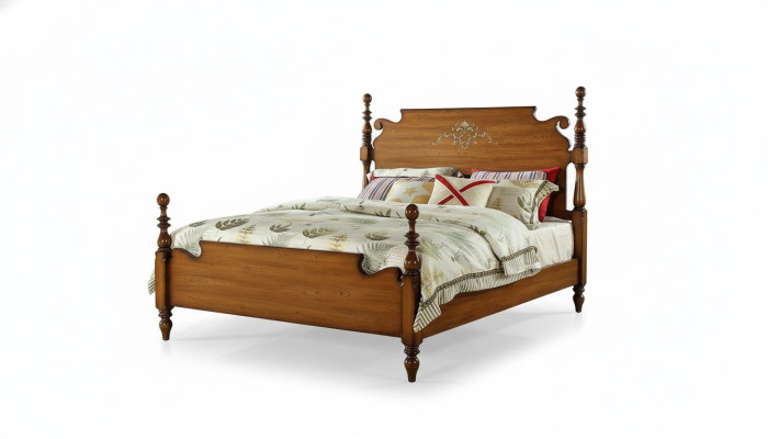 Designer double bed wood American hotel luxury bedroom new