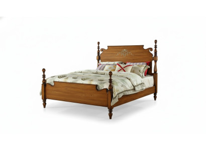 Designer double bed wood American hotel luxury bedroom new