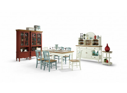 Designer dining room furniture 8-piece set table chairs dresser sideboard group suite