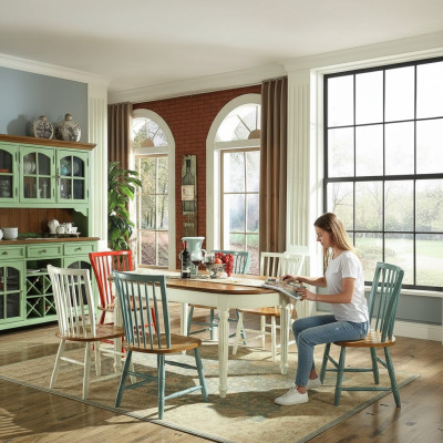 Display dining table 6x dining room set chair ensemble table group 8-piece set sideboard