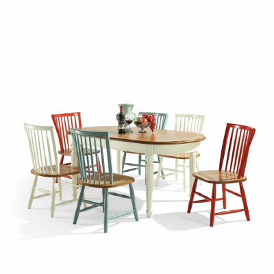 Display dining table 6x dining room set chair ensemble table group 8-piece set sideboard