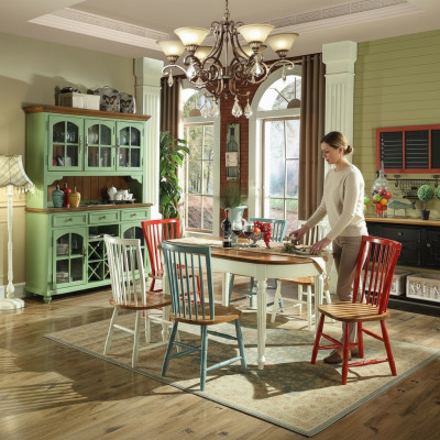 Luxury Dining Table 4 Chairs Dining Room Set Dining Group Classic Table 7-Piece Set Chair