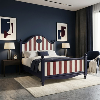Designer bed beds double bed upholstered bed bedroom wooden bed new