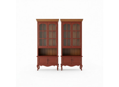 Luxury cabinet wood furniture cabinets showcase shelf filing cabinet glass cabinet antique