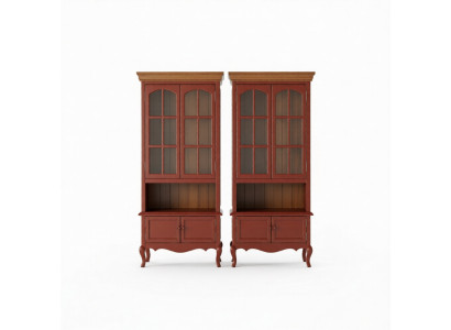 Luxury cabinet wood furniture cabinets showcase shelf filing cabinet glass cabinet antique