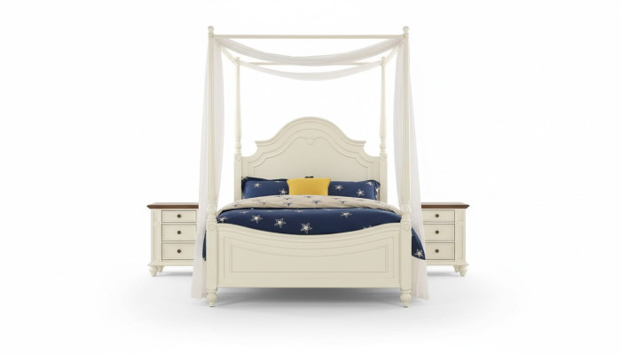 Canopy Bed 3-piece Set Bedroom Beds 3-piece Set Country Furniture Nightstand