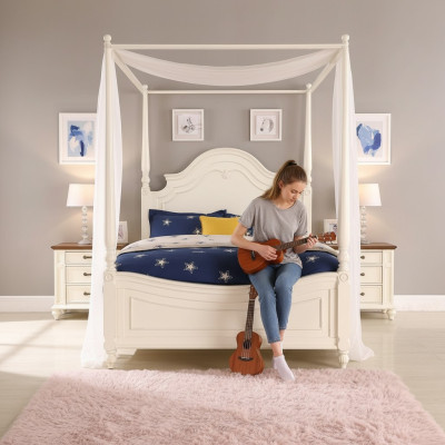 Canopy bed real wood bed design luxury beds classic bedroom furniture new