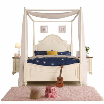 Canopy bed real wood bed design luxury beds classic bedroom furniture new
