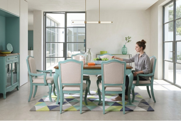 Dining set dining table 6 x chair set set furniture table classic dining group 7-piece.