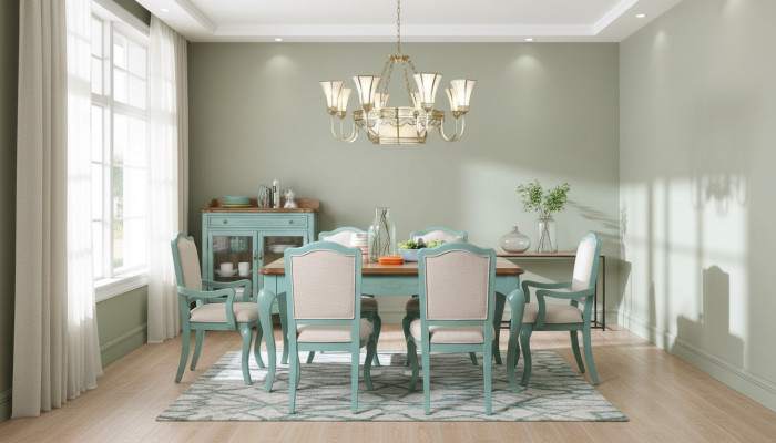 Dining set dining table 6 x chair set set furniture table classic dining group 7-piece.