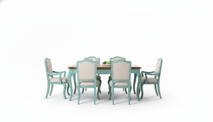 Dining set dining table 6 x chair set set furniture table classic dining group 7-piece.