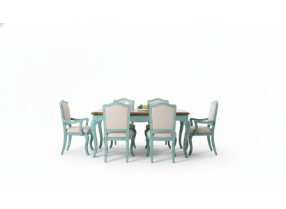 Dining set dining table 6 x chair set set furniture table classic dining group 7-piece.