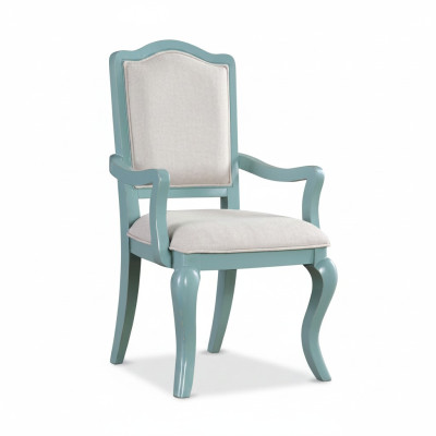 Chair Blue Design Living Room Dining Room Wood Chairs Upholstered with Armrest New