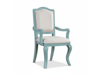 Chair Blue Design Living Room Dining Room Wood Chairs Upholstered with Armrest New