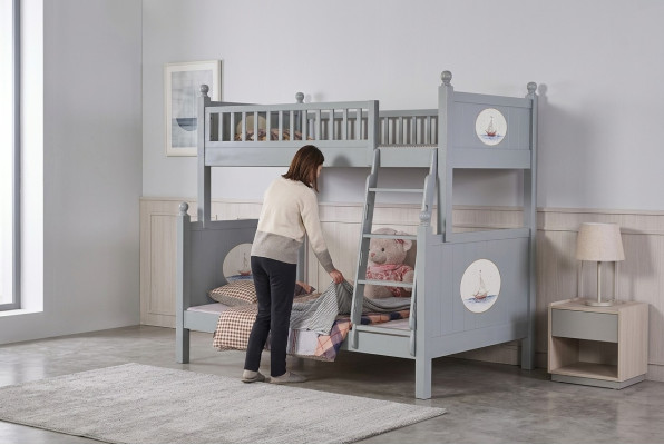 Elegant kids room bed, bunk bed, luxury youth bed, high loft beds
