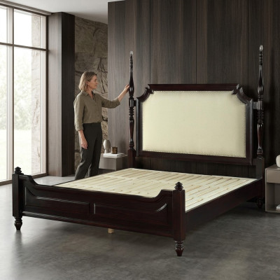 Bed cushion country house luxury double hotel beds sleep room wood