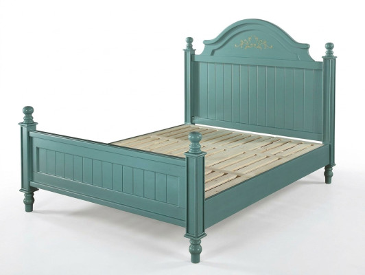 Green Bed Practical Upholstered Bed Luxury Double Bedroom Designer Bed Beds