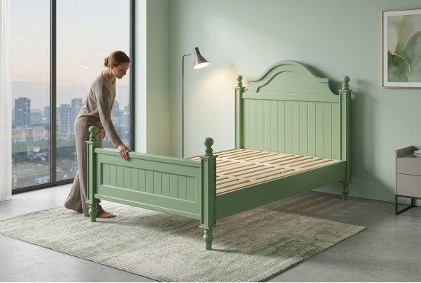 Green bed classic beds country house double bed hotel luxury bedroom new