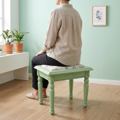 Ottoman pouf footstool ottoman upholstered stool side table textile solid wood
