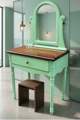 Dressing table mirror stool set dresser bedroom new make-up console table