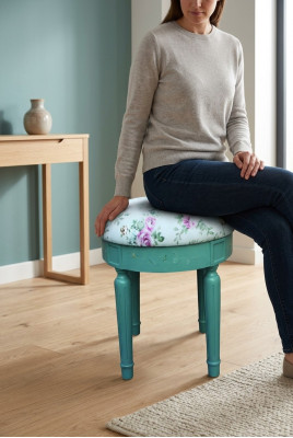 Designer seat cushion bench cushion seat stool bench textile wood country house style