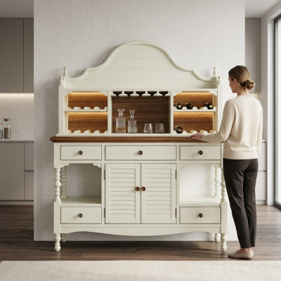 Classic wooden sideboard, country style furniture, cabinet, dresser, sideboards, cabinets.