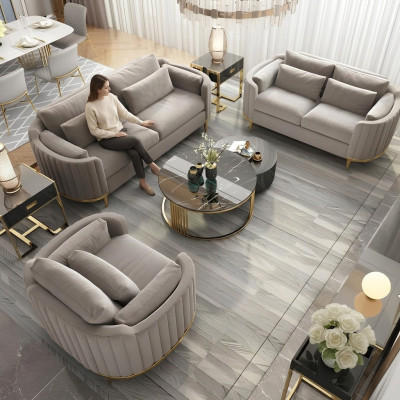 Designer sofa set 3+2+1 seater sofa couch fabric set upholstery set.