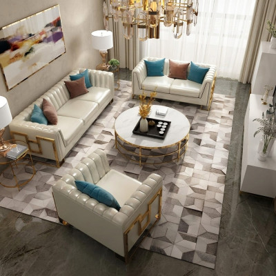 Luxury furniture sofa suite couch sofa upholstery 3 2 1 seater coffee table 4-piece set