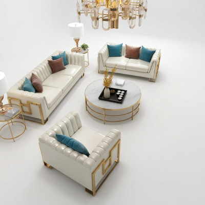 Luxury furniture sofa suite couch sofa upholstery 3 2 1 seater coffee table 4-piece set