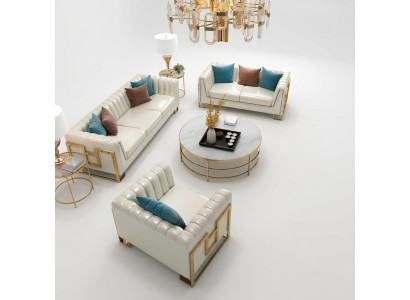 Luxury furniture sofa suite couch sofa upholstery 3 2 1 seater coffee table 4-piece set